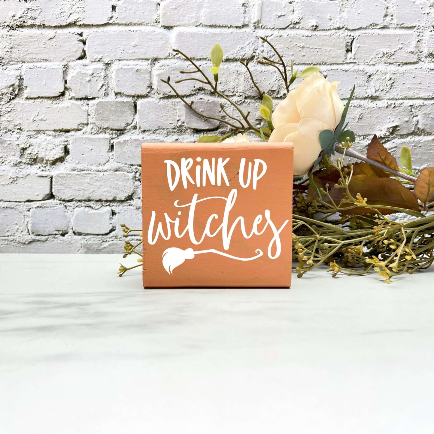 Drink up witches Wood Sign, Halloween Wood Sign, Halloween Home Decor, Spooky Decor