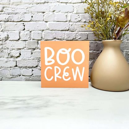 Boo crew Wood Sign, Halloween Wood Sign, Halloween Home Decor, Spooky Decor