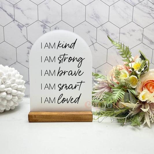 Affirmation quotes acrylic sign, kids wall art print, Quote Sign