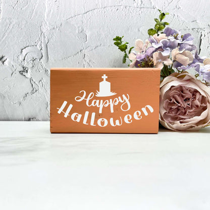 Happy halloween Sign, Halloween Wood Sign, Halloween Home Decor, Spooky Decor