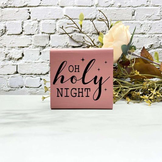 Oh holy night sign, christmas wood signs, christmas decor, home decor