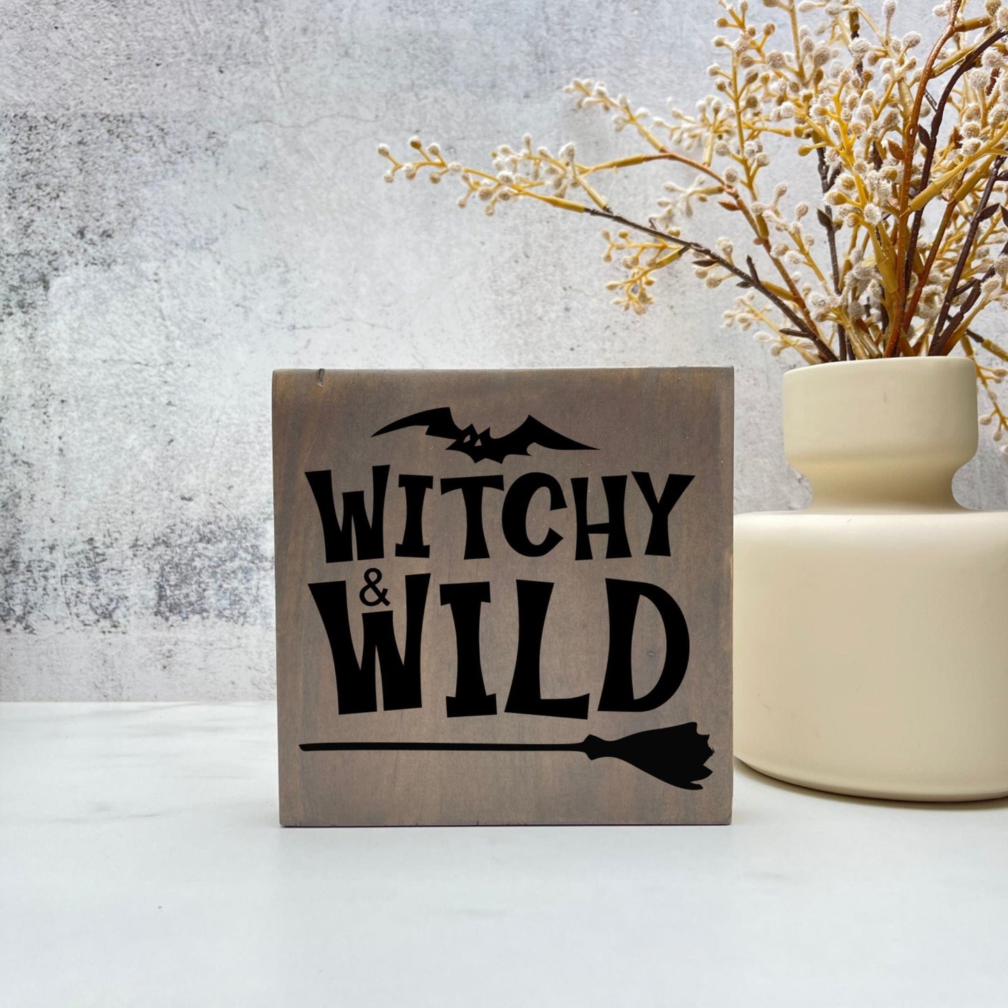 Witchy wild Wood Sign, Halloween Wood Sign, Halloween Home Decor, Spooky Decor