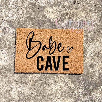 Babe Cave doormat, custom doormat, personalised doormat, door mat