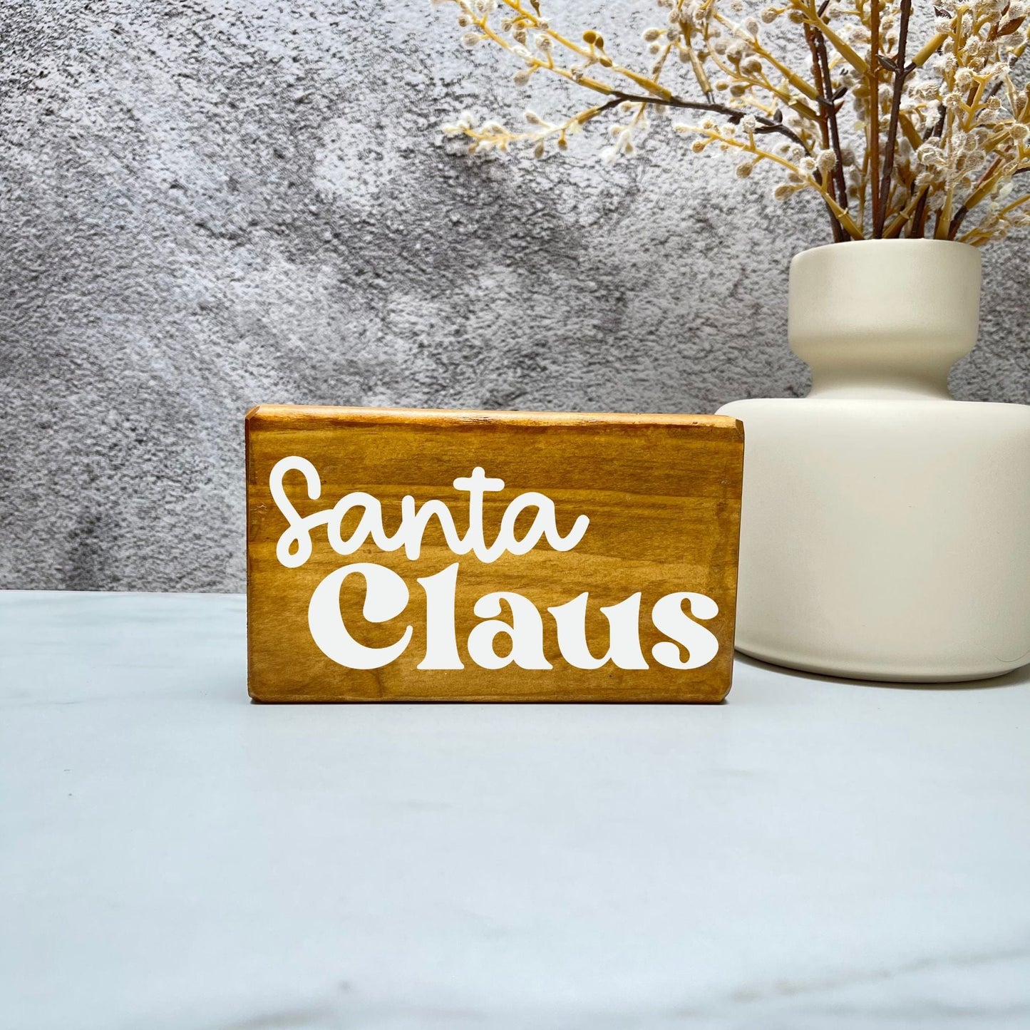 Santa Claus sign, christmas wood signs, christmas decor, home decor