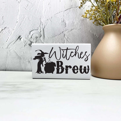 Witches brew Sign, Halloween Wood Sign, Halloween Home Decor, Spooky Decor