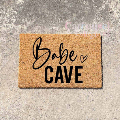 Babe Cave doormat, custom doormat, personalised doormat, door mat