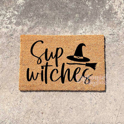 Sup Witches doormat, Halloween Doormat, Spooky Doormat, Creepy Doormat