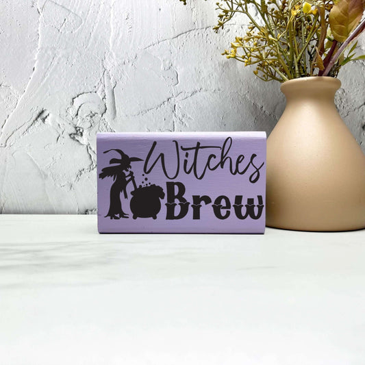 Witches brew Sign, Halloween Wood Sign, Halloween Home Decor, Spooky Decor