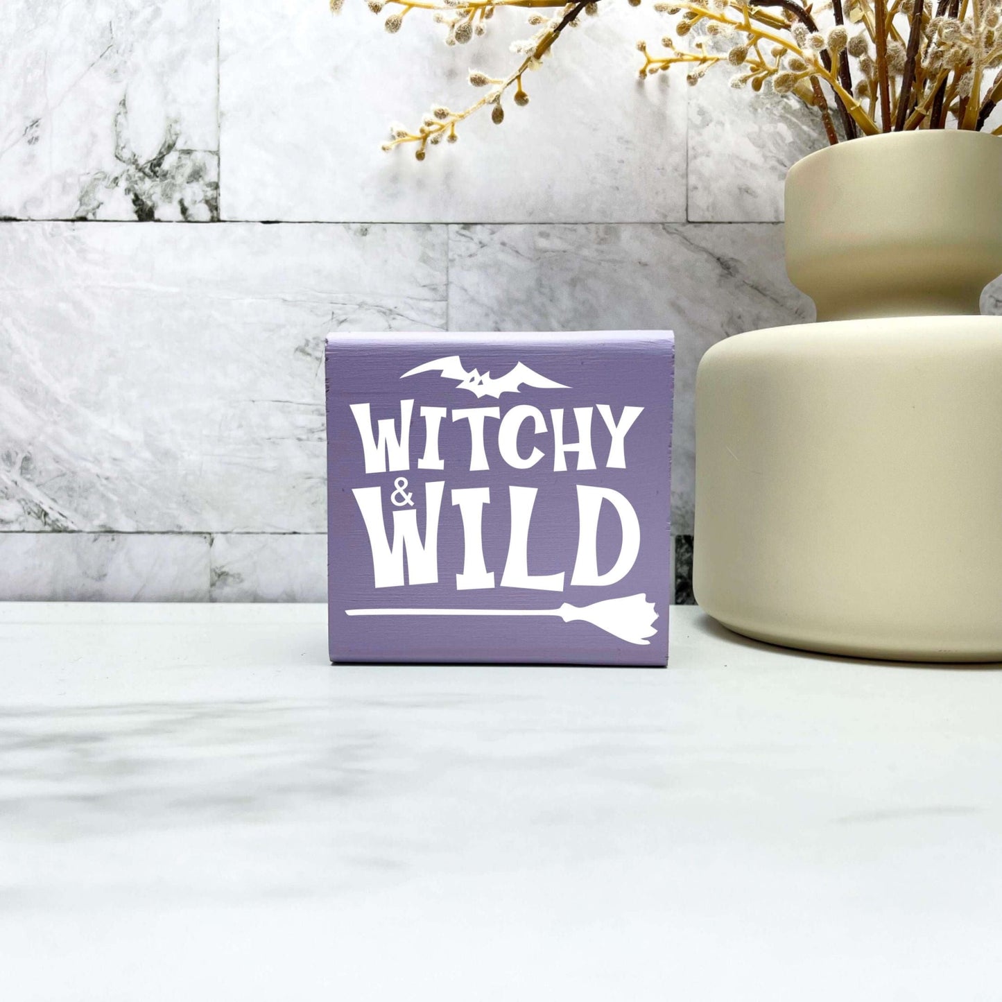 Witchy wild Wood Sign, Halloween Wood Sign, Halloween Home Decor, Spooky Decor