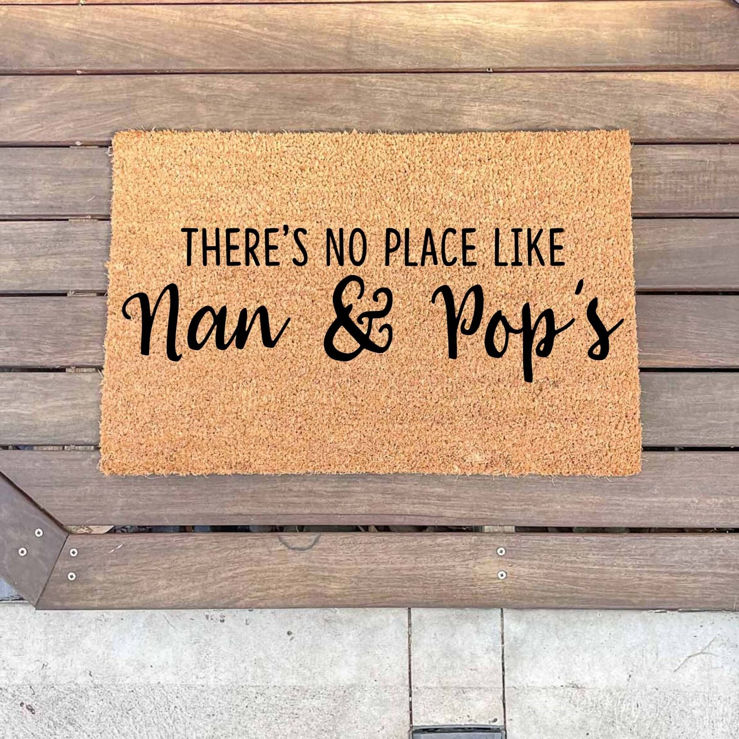 There's no place like Nan and Pop's doormat, custom doormat, personalised doormat, door mat