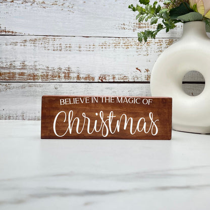 Believe in the magic of Christmas sign, christmas wood signs, christmas decor, home decor