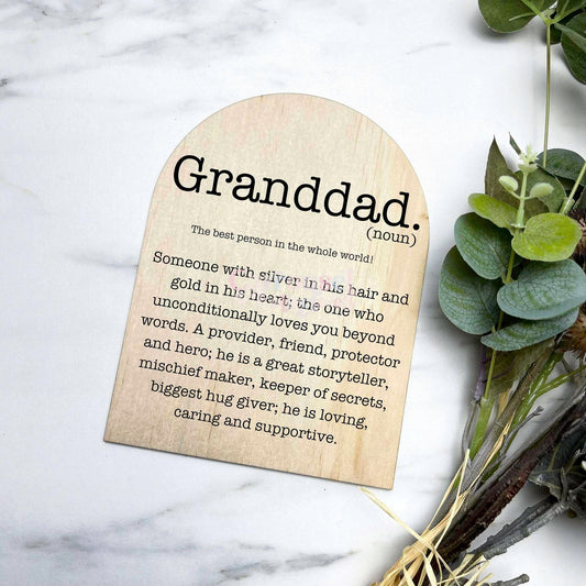 Granddad Definition Sign, Fathers day gifts, printed fathers day signs, Gifts for dad s8