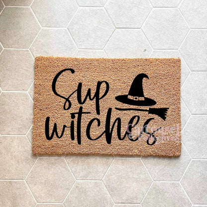 Sup Witches doormat, Halloween Doormat, Spooky Doormat, Creepy Doormat