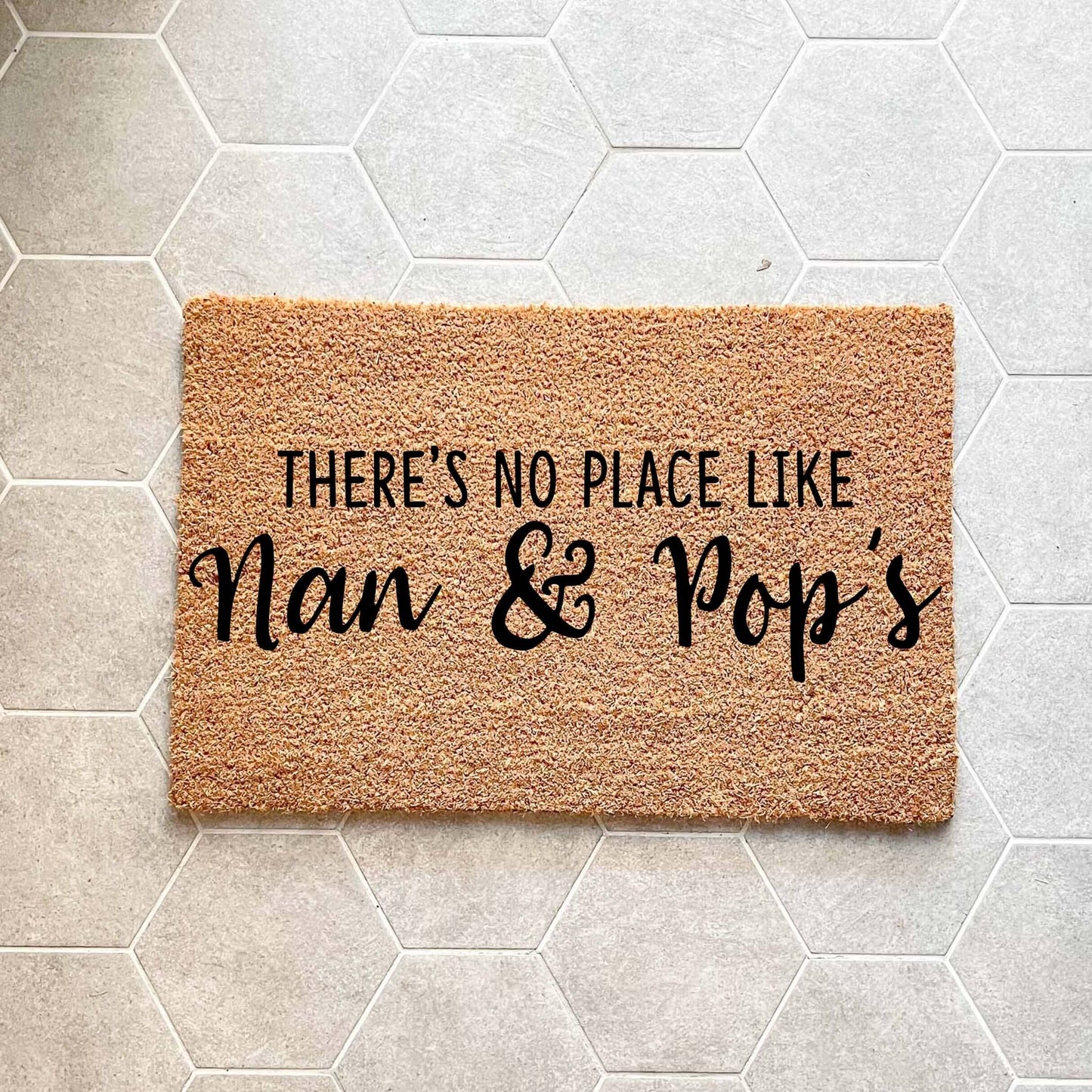 There's no place like Nan and Pop's doormat, custom doormat, personalised doormat, door mat