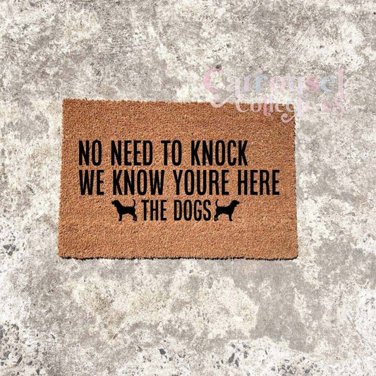 No need to knock, we know you're here #2 doormat, custom doormat, personalised doormat, door mat