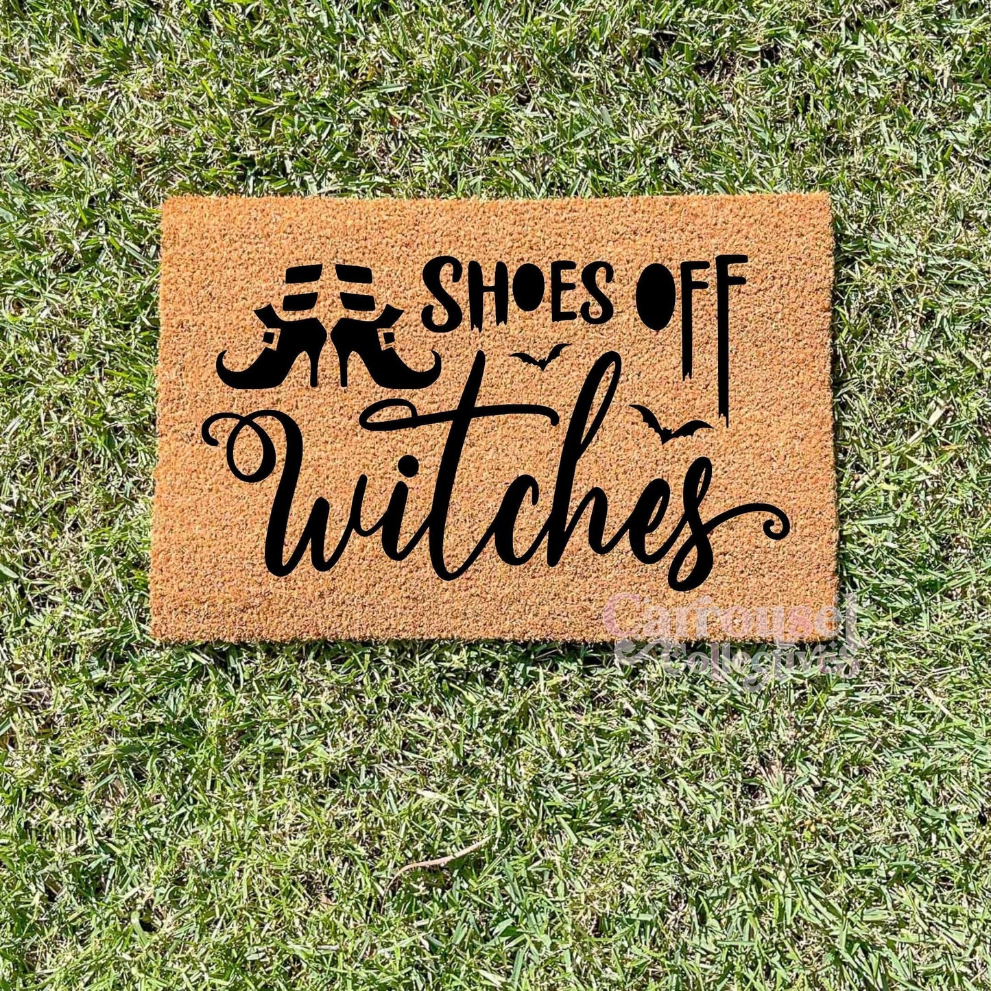 Shoes off Witches doormat, Halloween Doormat, Spooky Doormat, Creepy Doormat