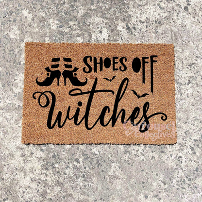 Shoes off Witches doormat, Halloween Doormat, Spooky Doormat, Creepy Doormat