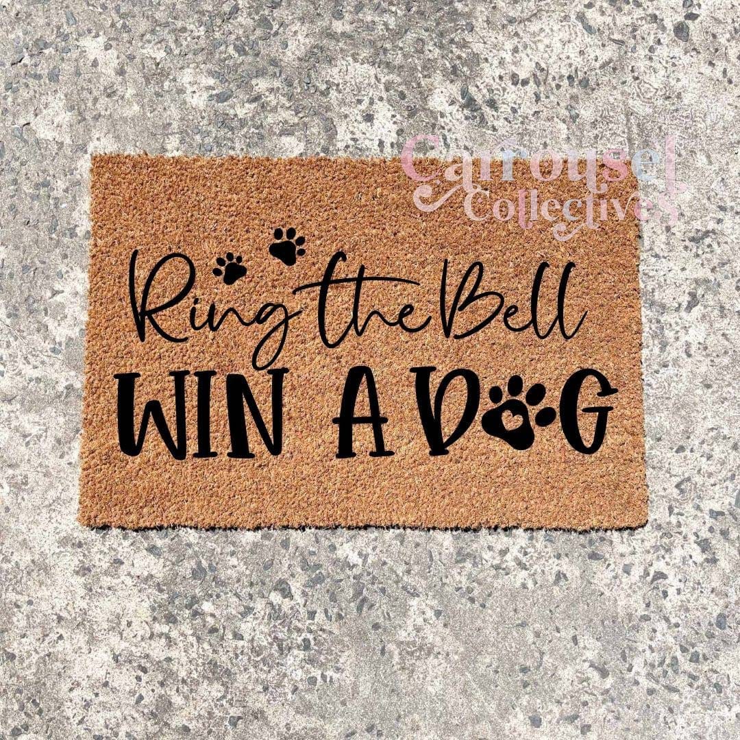 Ring the bell, win a dog!- Custom made doormats, Coir Doormats, door mat