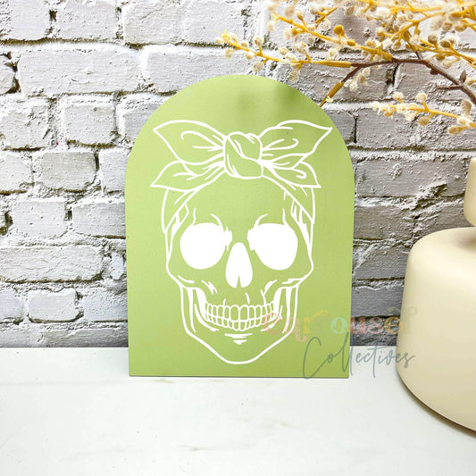 Skull line art acrylic sign, acrylic decor sign, decorative decor