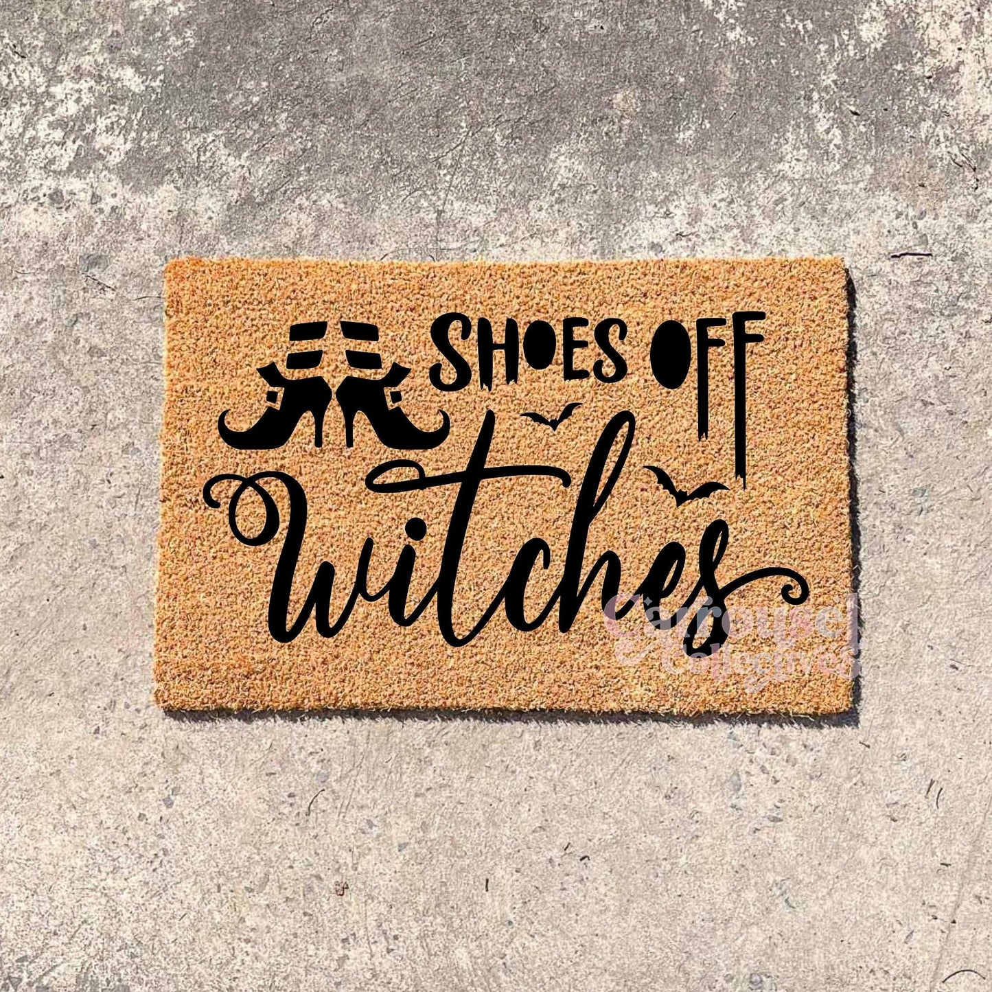 Shoes off Witches doormat, Halloween Doormat, Spooky Doormat, Creepy Doormat