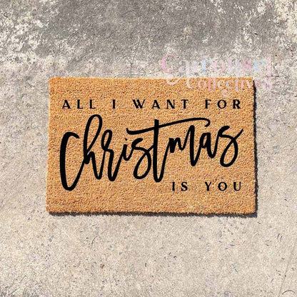 All I want for Christmas doormat, custom doormat, personalised doormat