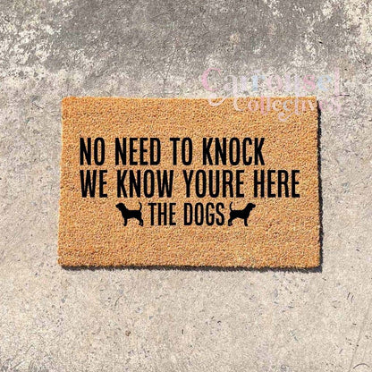 No need to knock, we know you're here #2 doormat, custom doormat, personalised doormat, door mat