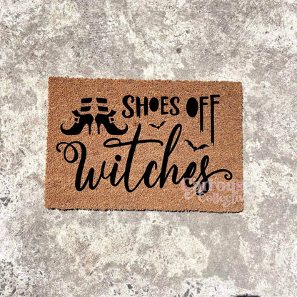 Shoes off Witches doormat, Halloween Doormat, Spooky Doormat, Creepy Doormat