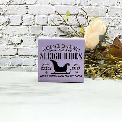 Sleigh rides sign, christmas wood signs, christmas decor, home decor