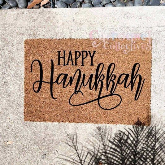 Happy Hanukkah doormat, custom doormat, personalised doormat