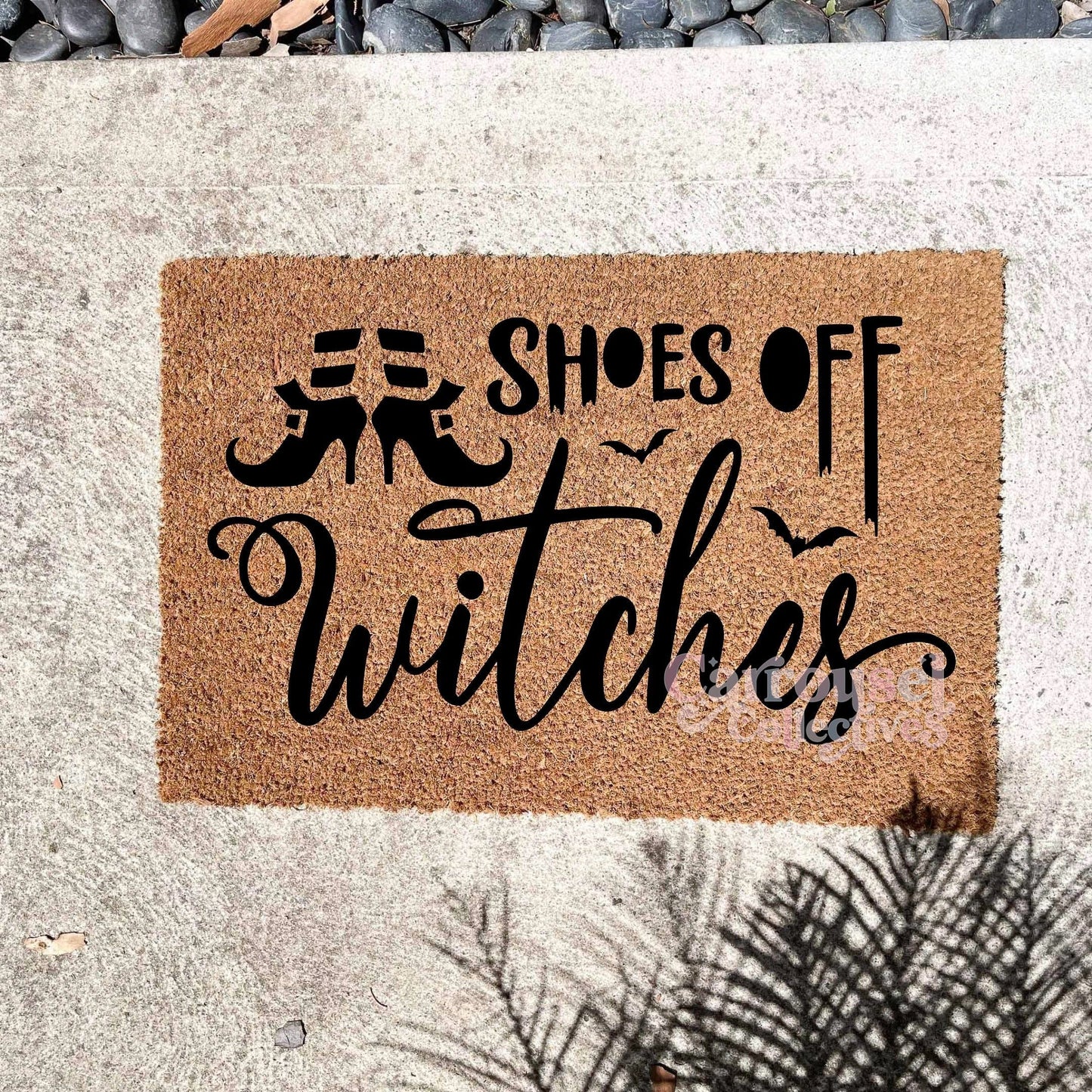 Shoes off Witches doormat, Halloween Doormat, Spooky Doormat, Creepy Doormat