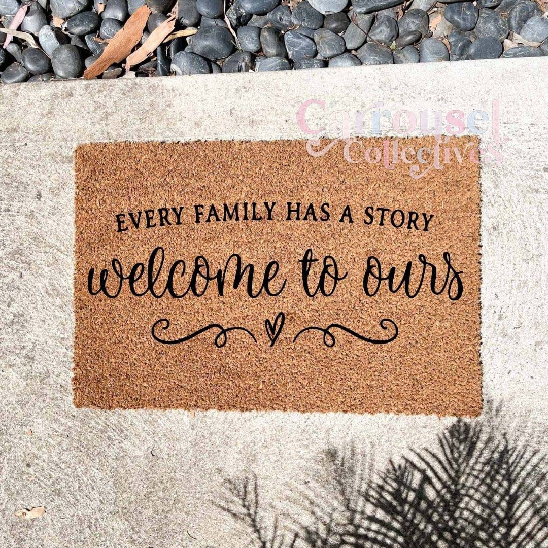 Welcome to ours doormat, custom doormat, personalised doormat, door mat
