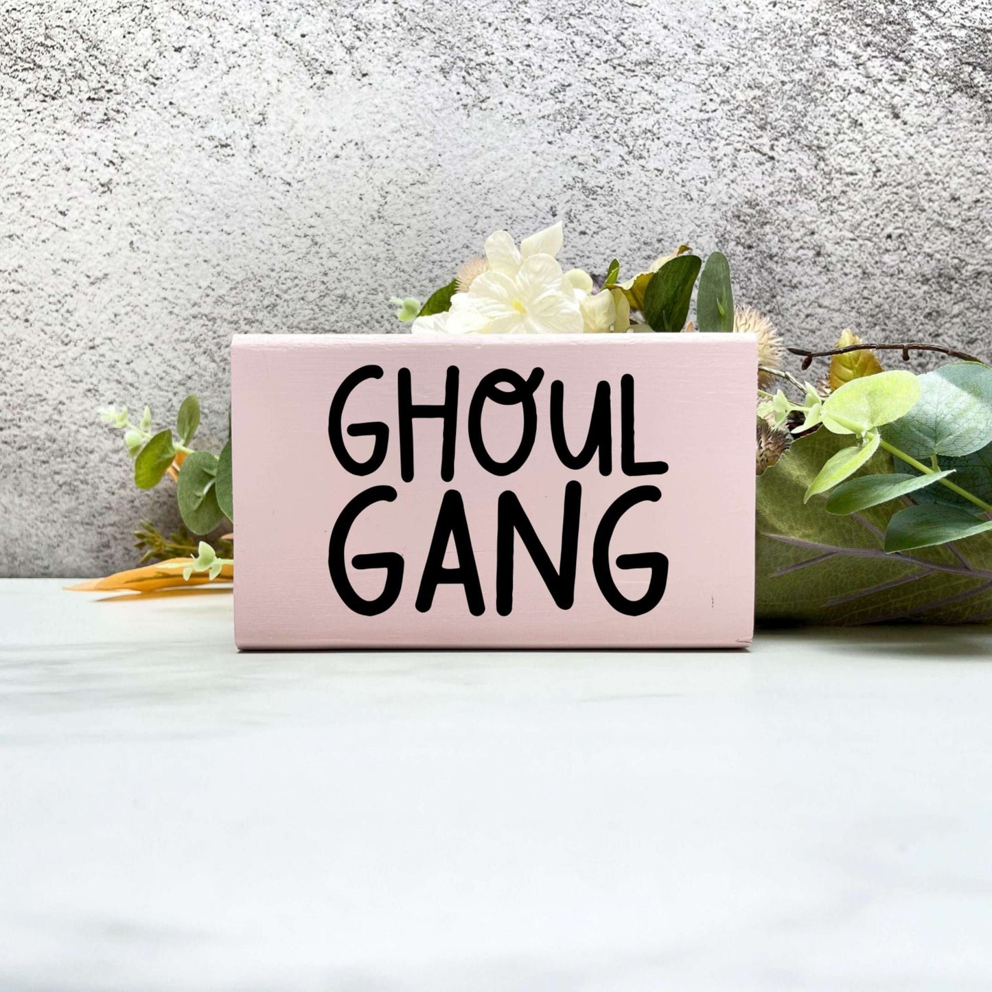 Ghoul Gang Sign, Halloween Wood Sign, Halloween Home Decor, Spooky Decor