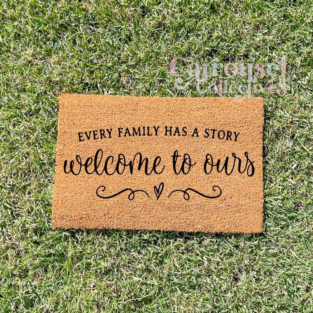 Welcome to ours doormat, custom doormat, personalised doormat, door mat