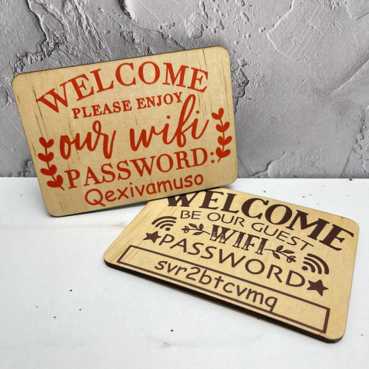 Printed Wifi fridge magnet card