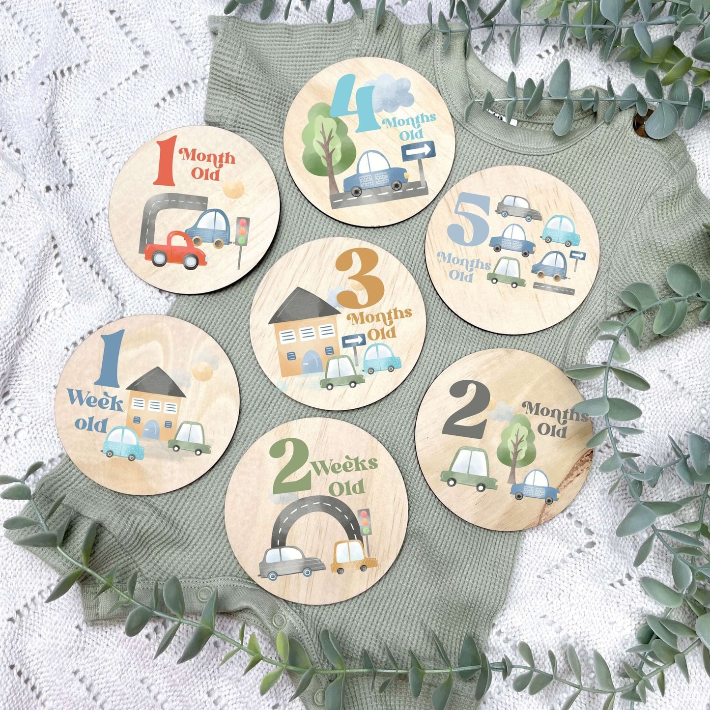 Cars newborn milestone discs, baby milestones, Toy cars, cars theme, boys nursery