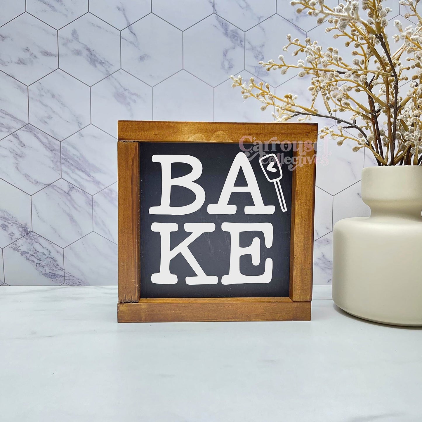 Bake framed kitchen wood sign, kitchen decor, home decor