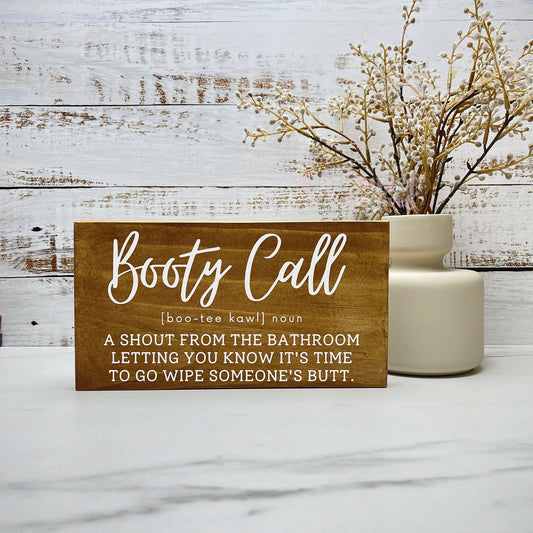 Bathroom booty call Bathroom Wood Sign, Bathroom Decor, Home Decor