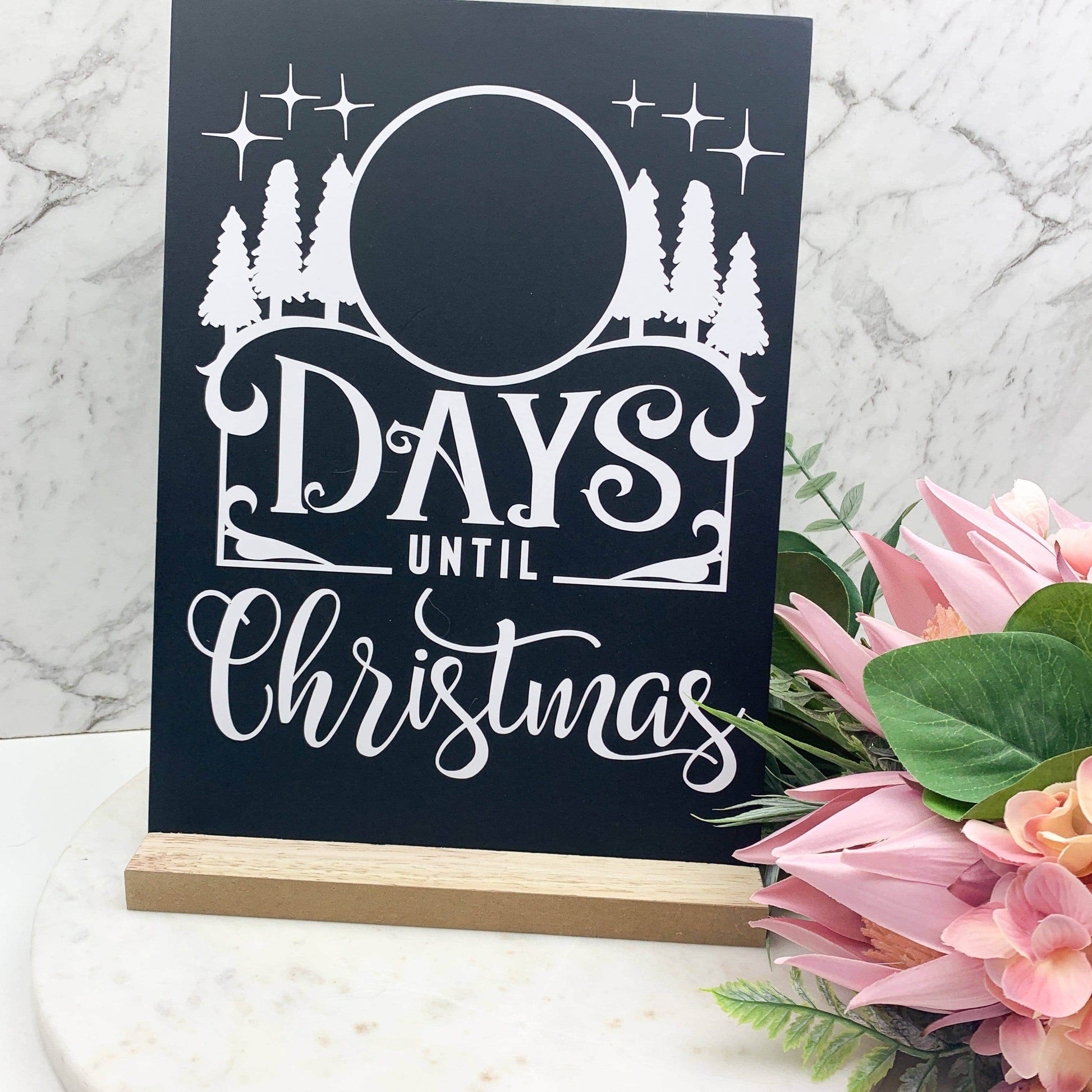 CarrouselCollective White Christmas Countdown - Countdown to Christmas Chalkboard Christmas countdown