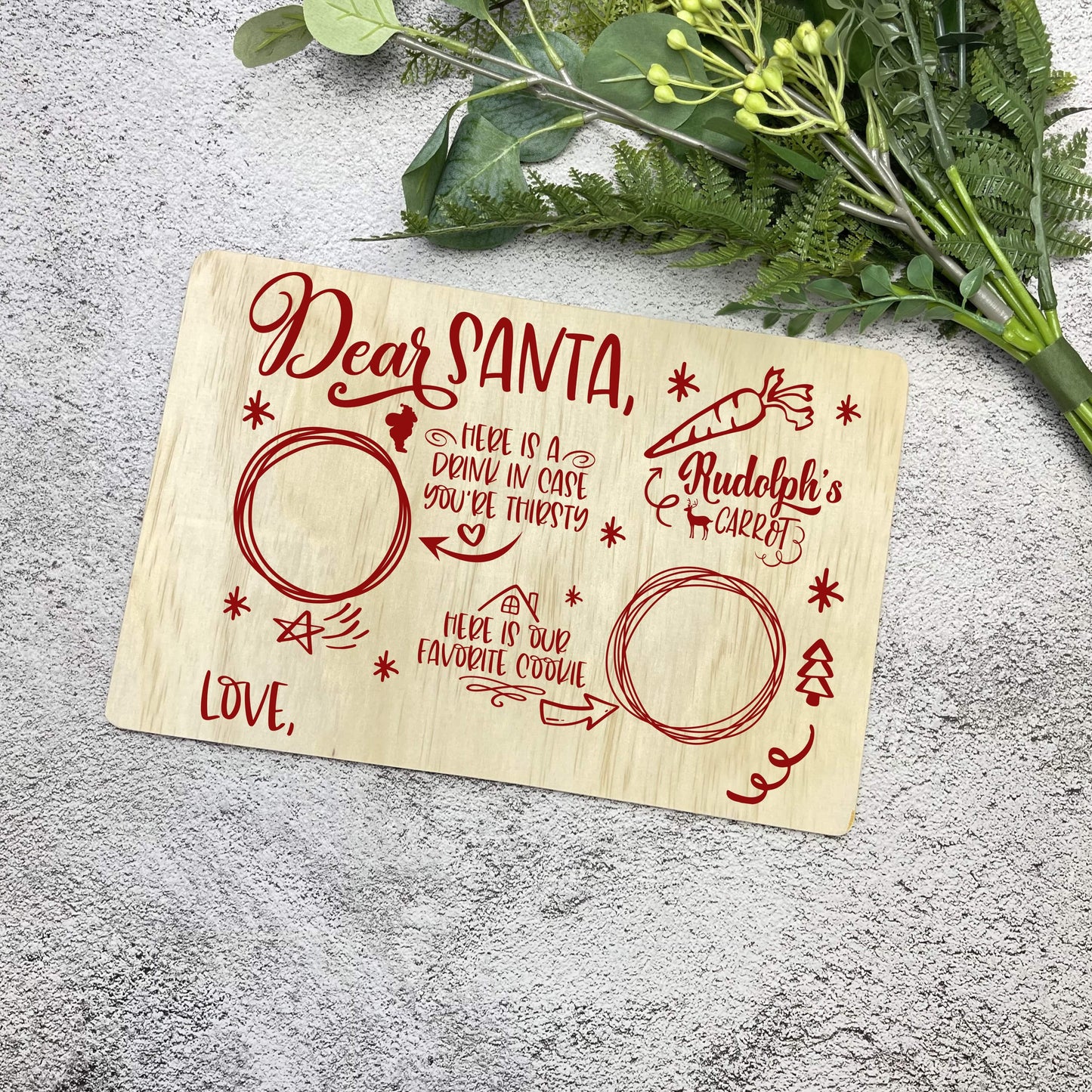 CarrouselCollective Custom Christmas Santa Plate - Christmas Home Decor Christmas Santa Plate