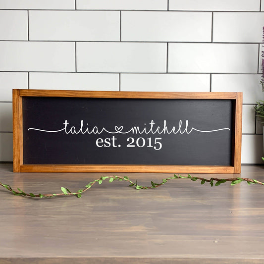 CUSTOM Couples Name - CUSTOM Framed Wood Signs