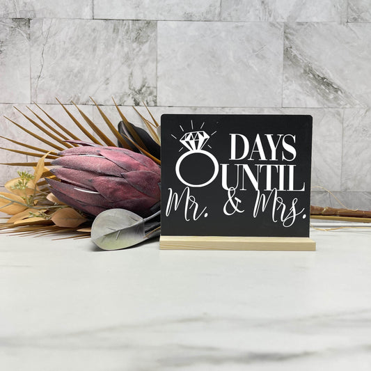 CarrouselCollective Days until Mr & Mrs Wedding - Mini Chalkboard countdowns