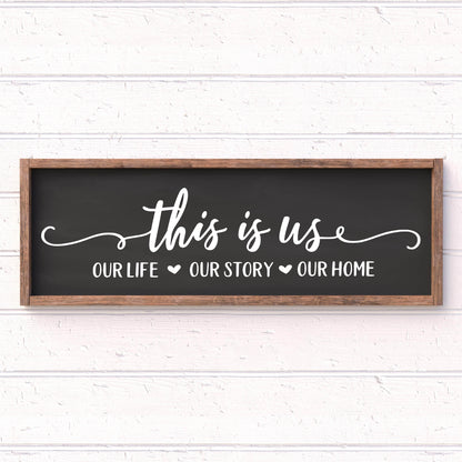 This Is Us framed wood sign, farmhouse sign, rustic decor, home decor