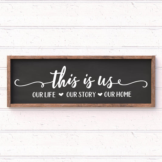 This Is Us framed wood sign, farmhouse sign, rustic decor, home decor