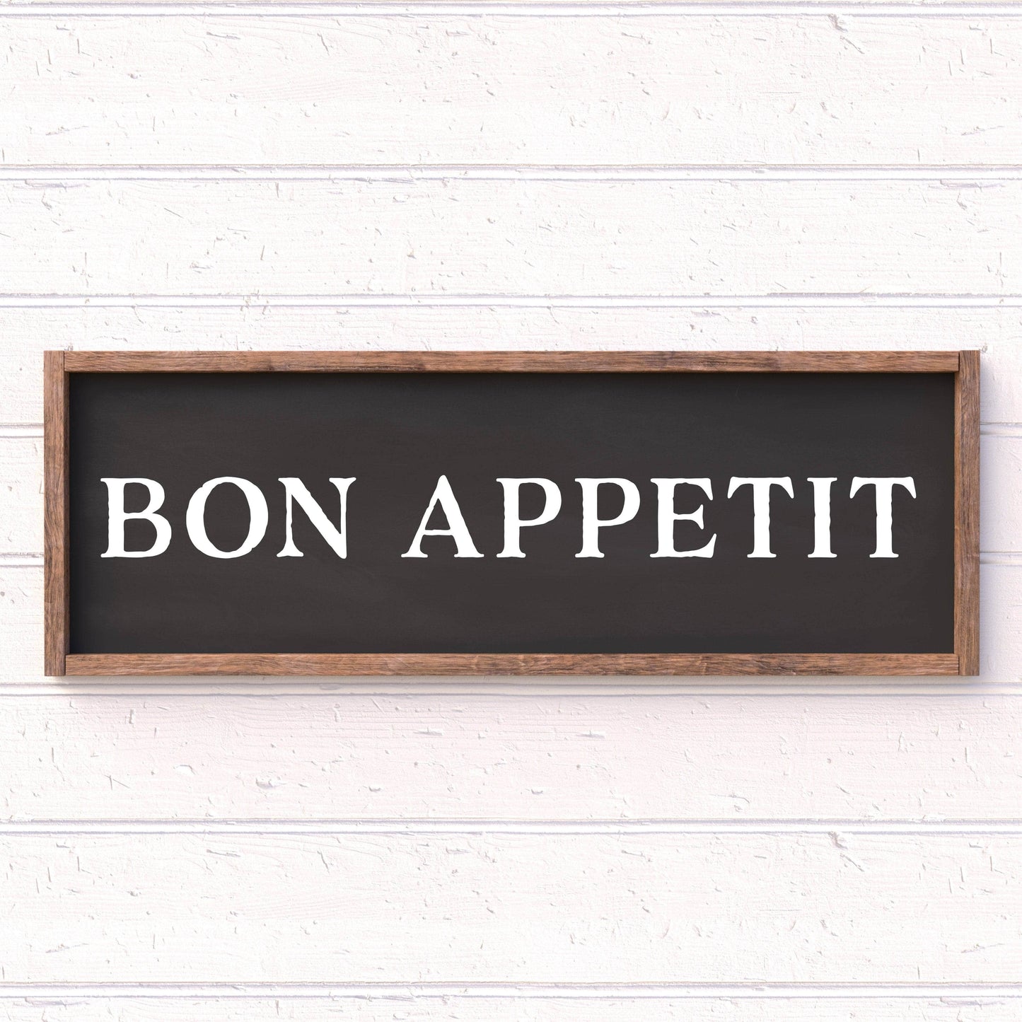 Bon Appetit framed kitchen wood sign, kitchen decor, home decor