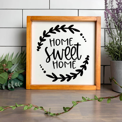 Home Sweet Home framed kitchen wood sign, kitchen decor, home decor
