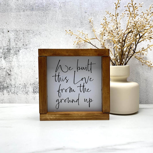 We built this love framed wood sign, love sign, couples gift sign, quote sign, home decor