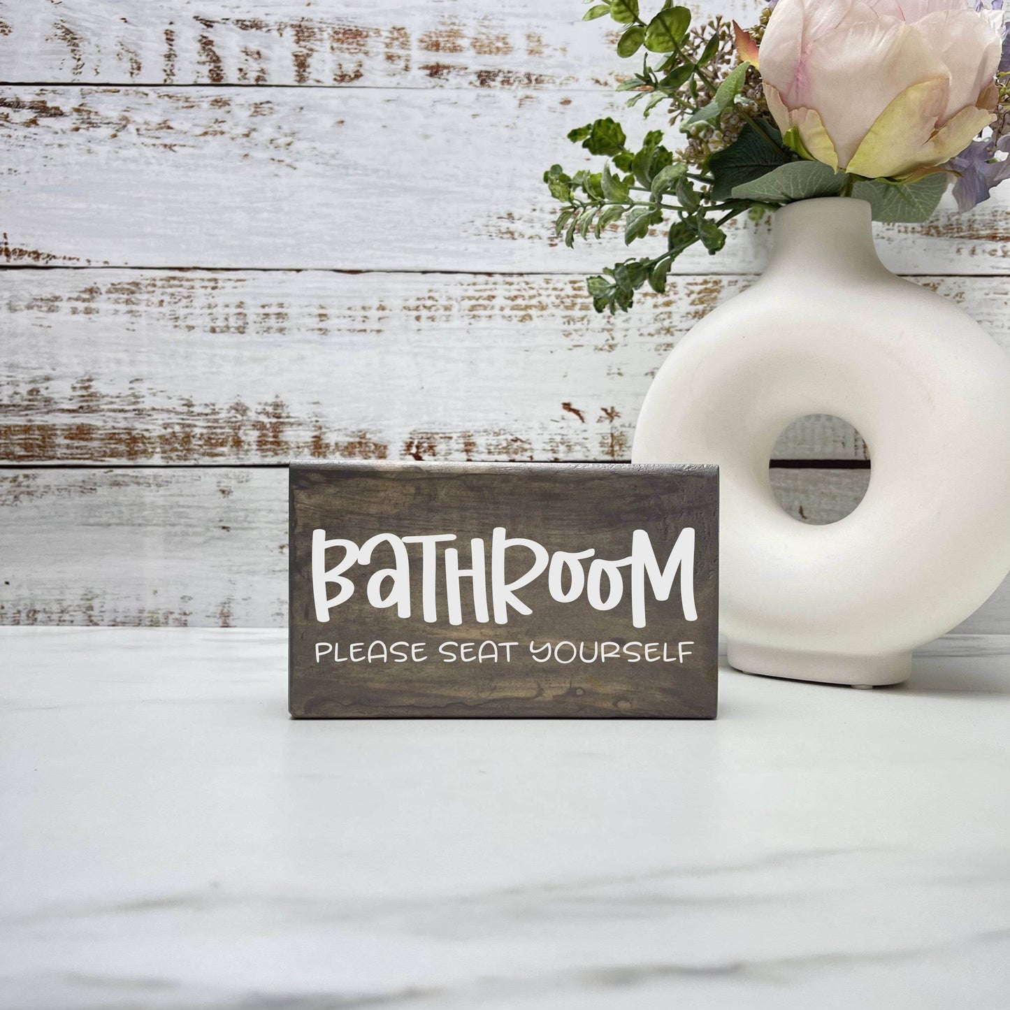 Bathroom Please Seat Yourself, Bathroom Wood Sign, Bathroom Decor, Home Decor