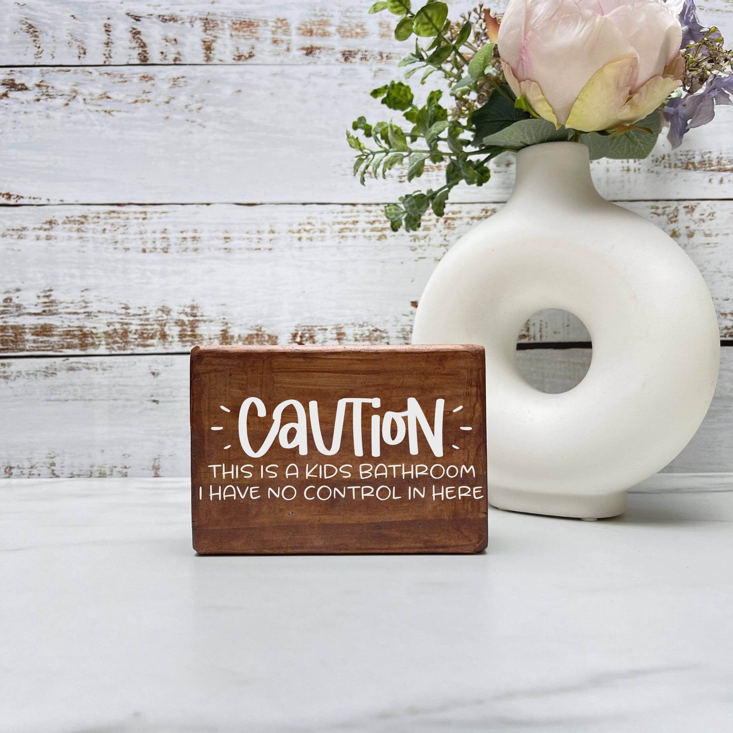 Caution This is a Kids Bathroom, Bathroom Wood Sign, Bathroom Decor, Home Decor