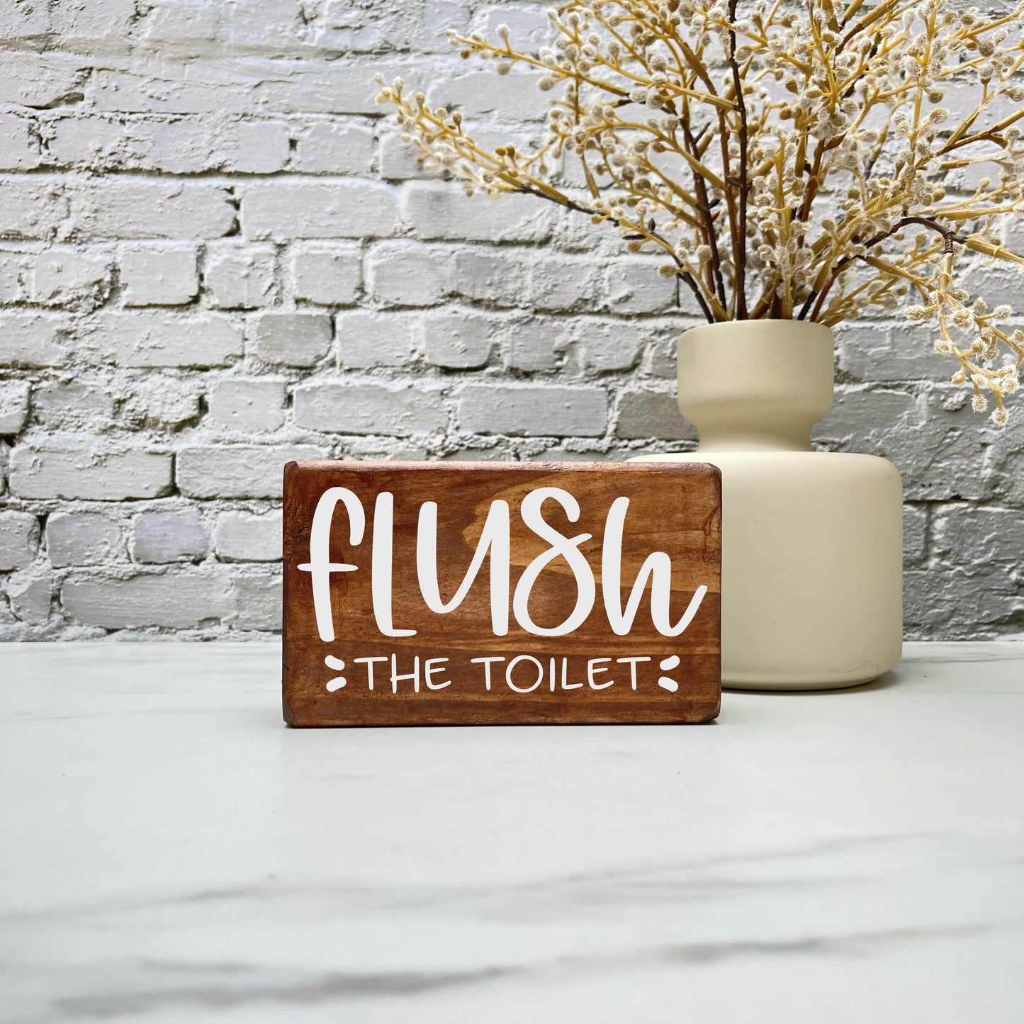 Flush the Toilet, Bathroom Wood Sign, Bathroom Decor, Home Decor