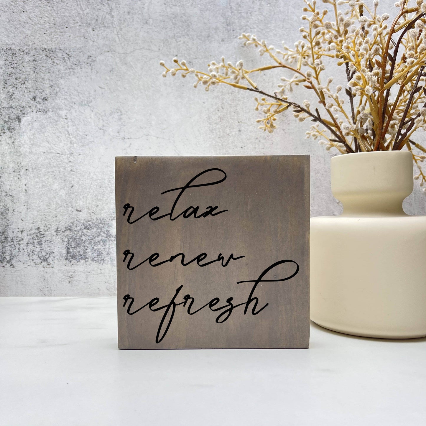 Relax Renew Refresh, Bathroom Wood Sign, Bathroom Decor, Home Decor